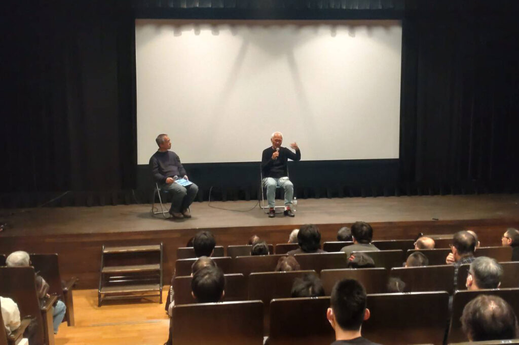 本多猪四郎氏の長男・隆司さん（81）によるトークショーの様子